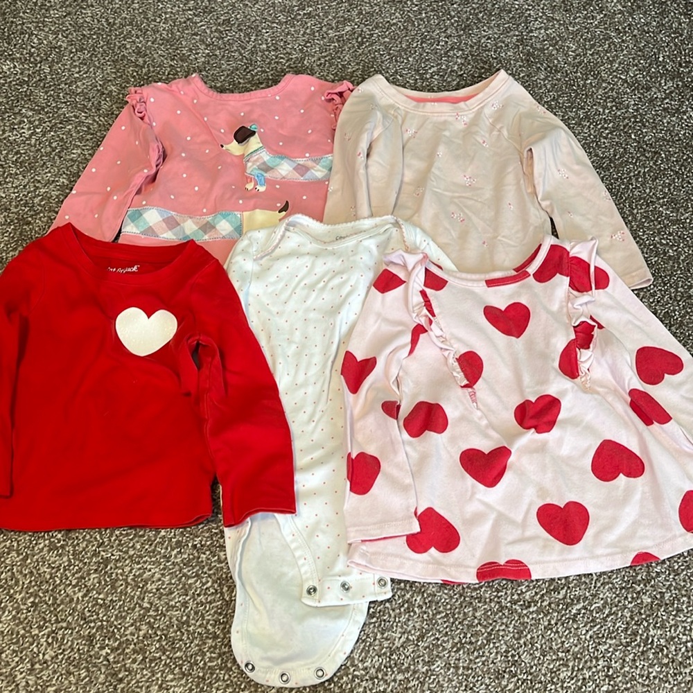 Bundle Girls Toddler long sleeve shirts 18 months.